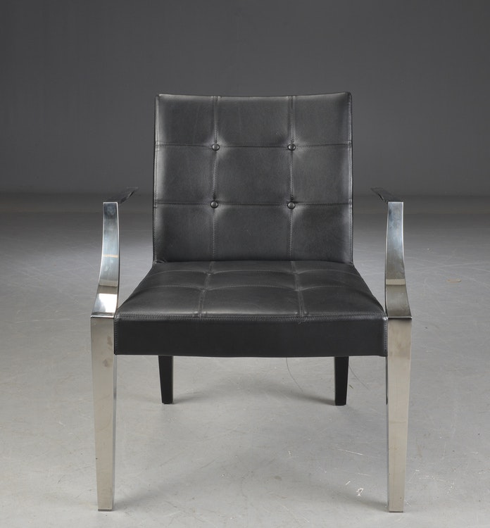 Sessel, Driade Monseigneur Schwarzes Leder - Philippe Starck