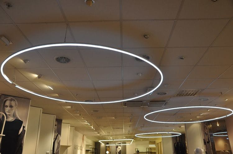 Runde LED-Hängeleuchten, 250 cm