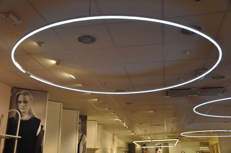 Runde LED-Hängeleuchten, 250 cm