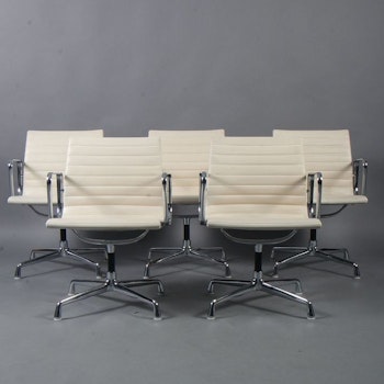 5 x Konferenzstühle, Vintage Herman Miller EA-107 - Charles & Ray Eames