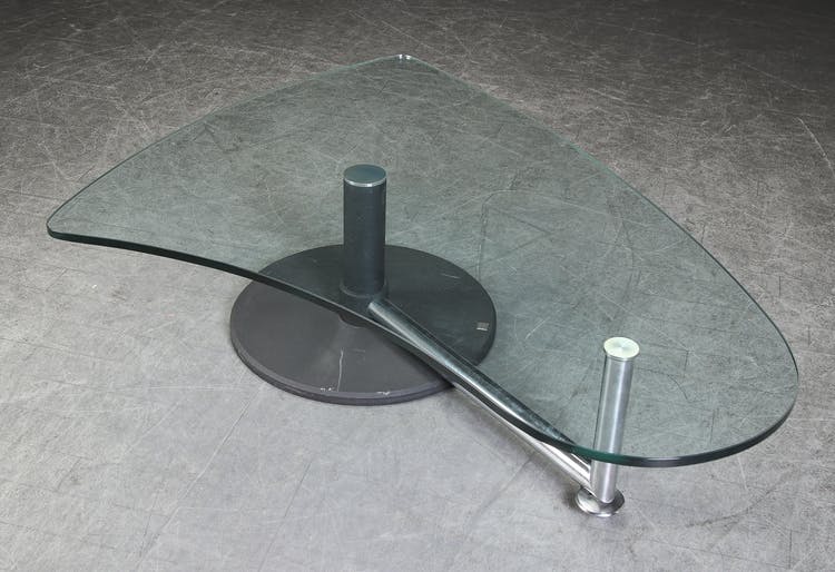 Couchtisch mit Glastischplatte, Rolf Benz - 157 cm
