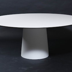 Runder Tisch, Moooi Container Table Weiß HPL 180 cm - Marcel Wanders