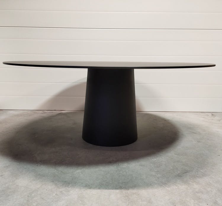 Runder Tisch, Moooi Container Table 180 cm Schwarz - Marcel Wanders