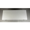 Konferenztisch / Esstisch - weißes Laminat und schwarzer Rand - 242 cm