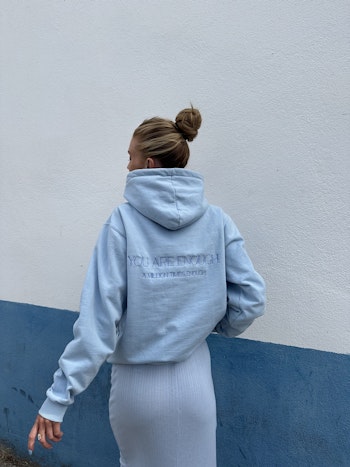 Positivity is Power - Blå Hoodie