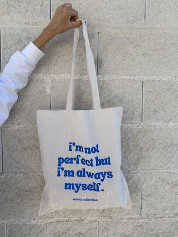 I’m not perfect - Naturfärgad Tygpåse