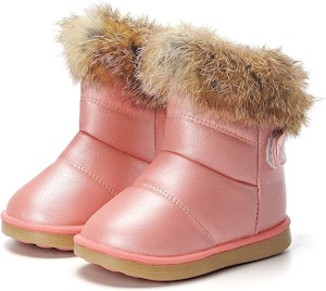 Kvbaby Fodrade Vinterstövlar, Rosa
