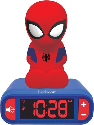 Spiderman Väckarklocka Med 3d Nattljus