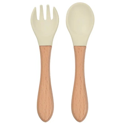 BabyBloom Silikon Bestick Beige