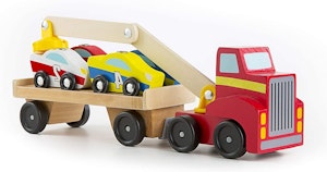 Melissa & Doug Lastbil med Bilar i Trä