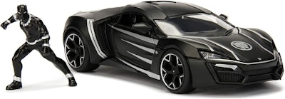 Marvel Avengers Black Panther Modellbil Lykan Hypersport 1:24 med Figur