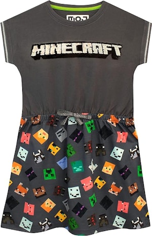 Minecraft Klänning Grå