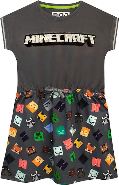 Minecraft Klänning Grå
