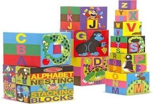Melissa & Doug Alfabetiska Byggklossar
