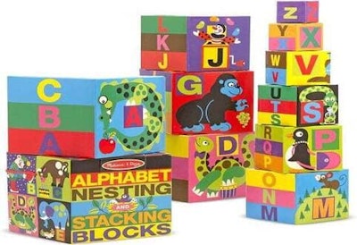 Melissa & Doug Alfabetiska Byggklossar