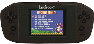 Lexibook Power Arcade, 300 Spel Spelkonsol, Svart