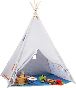 Relaxdays Lektält Tipi Vit