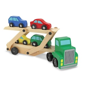 Melissa & Doug Biltransport med 4 bilar