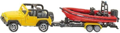 Siku Jeep Wrangler Med Båtsläp