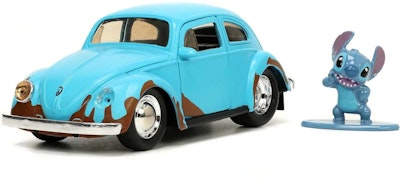Jada Toys Disney Lilo & Stitch Bil 1959 VW Bubbla med Stitch-figur