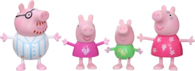 Greta Gris Figurset 4-Pack Gretas Familj Pyjamas