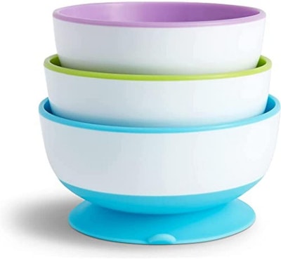 Munchkin Stay Put Skålar Med Sugkopp 3-pack
