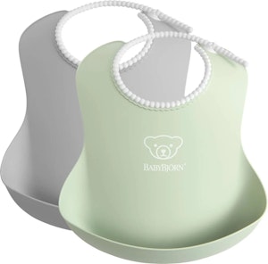 BabyBjörn Haklapp 2-pack Grå/Blekgrön
