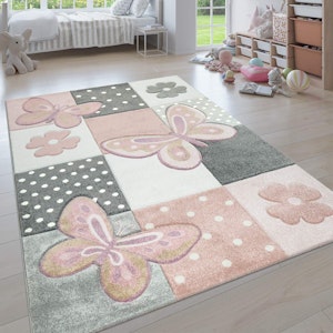 Paco Home Barnmatta Pastell Fjäril