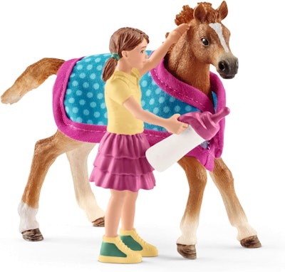 Schleich Föl Med Täcke