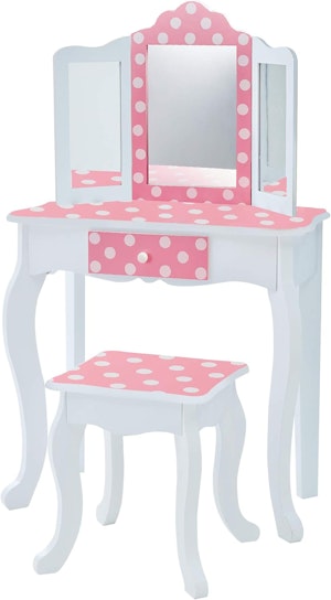 Teamson Sminkbord Rosa/Vit