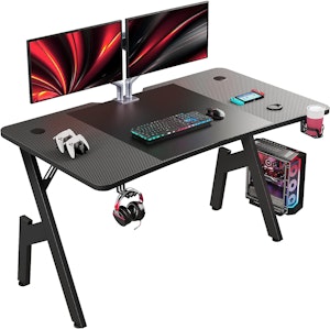 HS Gaming Gamingbord Med Kolfiberyta Svart
