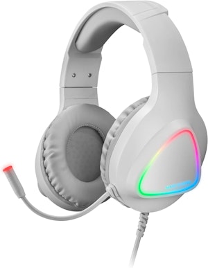 Mars Gaming RGB Over Ear Gaming Headset Vit