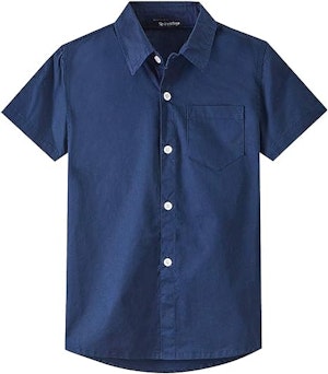 Spring&Gege Kortärmad Skjorta Navy