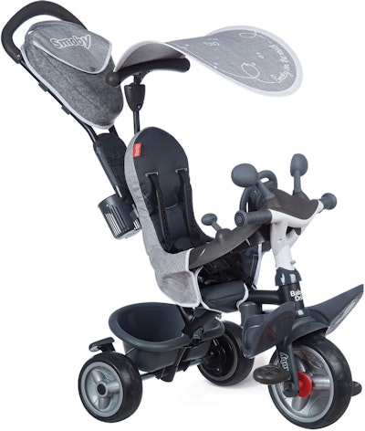 Smoby Trehjuling Baby Driver Plus Grå