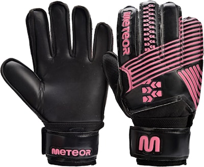 Meteor Målvaktshandskar Fotboll Svart/Rosa
