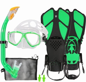 Snorkelset Med Simfötter Grön