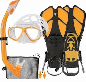 Snorkelset Med Simfötter Orange