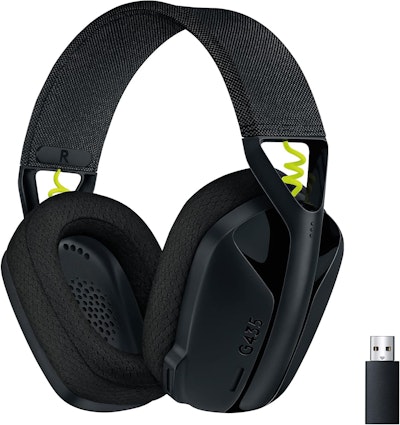 Logitech G435 Lightspeed trådlös Bluetooth gaming headset svart