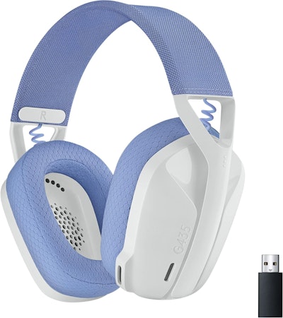 Logitech G435 Lightspeed trådlös Bluetooth gaming headset vit