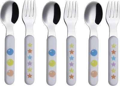 Exzact Barnbestick rostfritt stål 6-Pack Stars