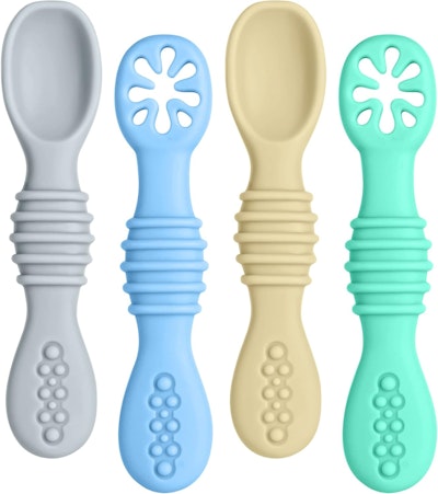 Pandaear Pedagogiska Baby Skedar 4-Pack