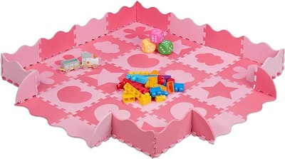 Relaxdays Pusselmatta 52 Delar Rosa