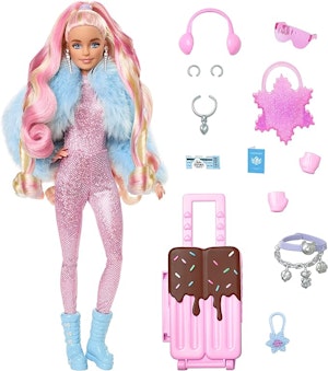 Barbie resedocka med vinterkläder