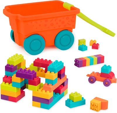 Battat Toys Byggklossar Med Vagn