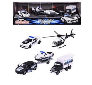 Majorette Polisfordon Presentförpackning 4-pack