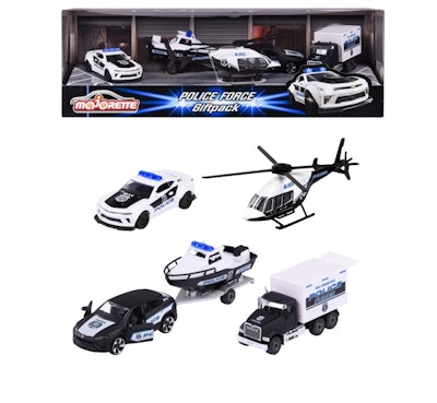 Majorette Polisfordon Presentförpackning 4-pack