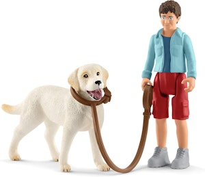 Schleich Farm World Promenad Med Labrador Retriever