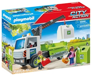 Playmobil City Action 71431 Lastbil för returglas med container
