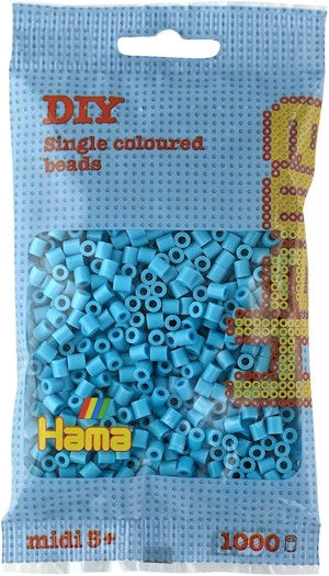 Hama Midi Pärlor I Påse 1.000 Stk Ljusblå
