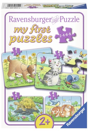 Ravensburger Pussel Söta Djur 2, 4, 6 & 8 Bitar